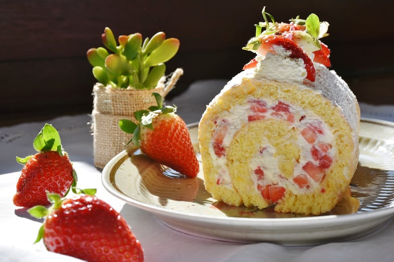 Strawberries in a garden
